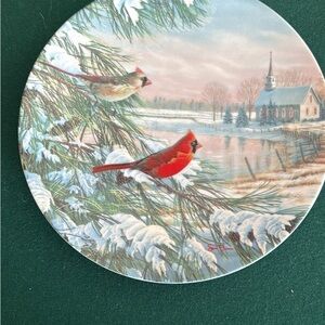 Winter Cardinal Decorative Plate